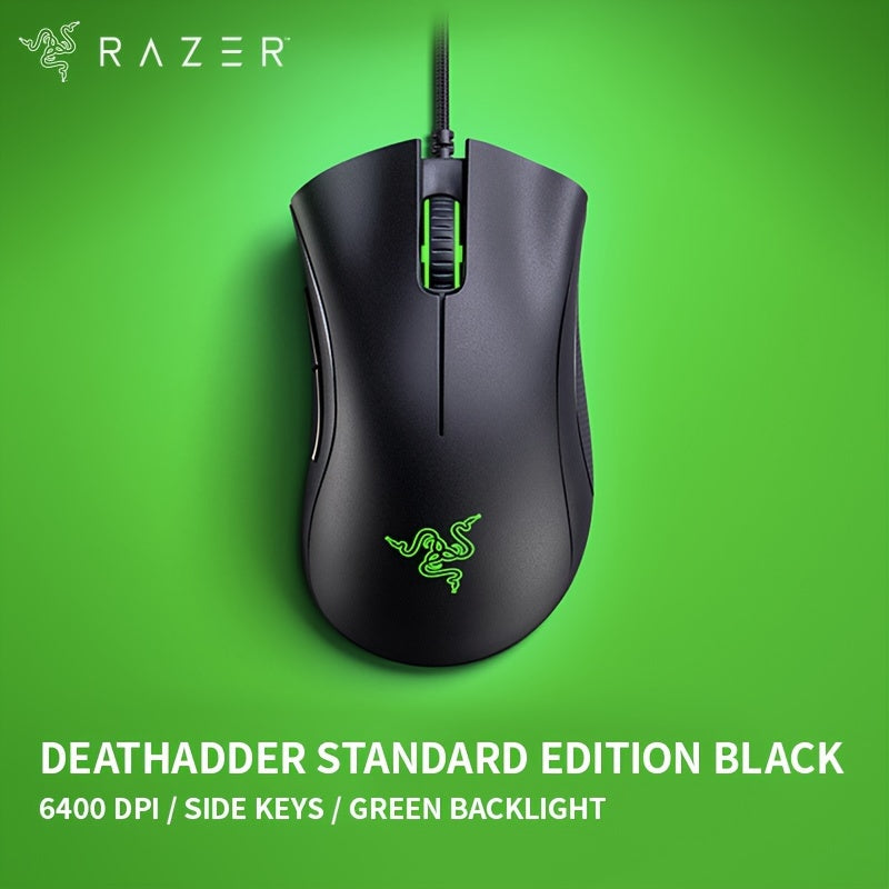 Razer DeathAdder Essential Gaming Mouse: 16, 000 DPI Optical Sensor - Chroma RGB Lighting - 7 Programmable Buttons - Mechanical Switches - Rubber Side Grips