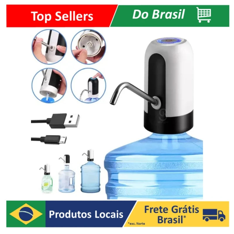 Bomba Elétrica USB para Galão de Água – Universal e Digital