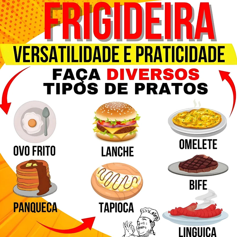 Frigideira Antiaderente 3 Divisórias Multiuso