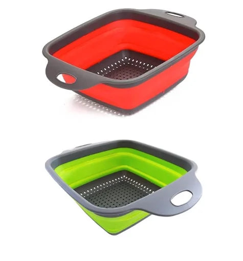 Escorredor de Silicone Retrátil Quadrado Multiuso