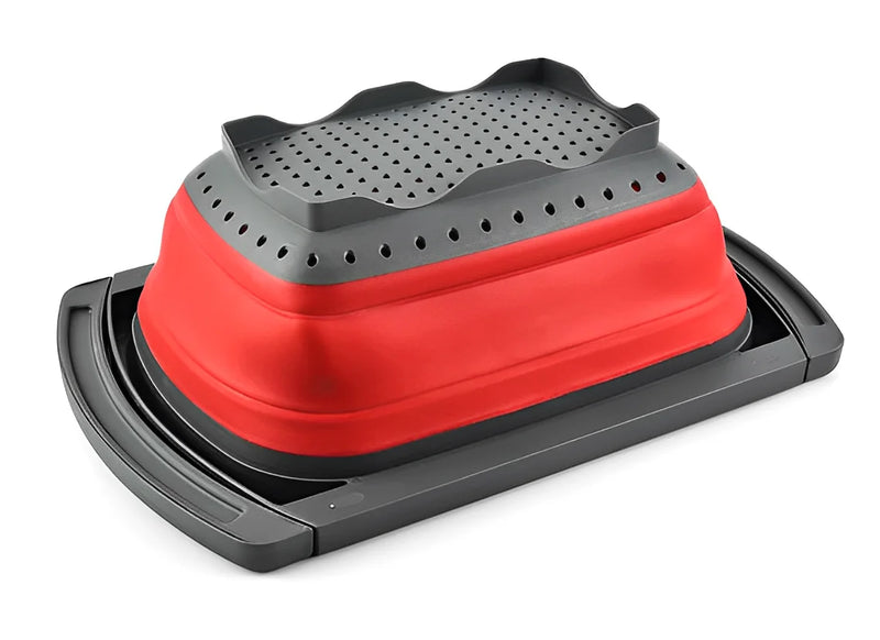Escorredor Retrátil de Silicone com Alças