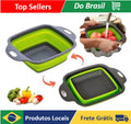 Escorredor de Silicone Retrátil Quadrado Multiuso
