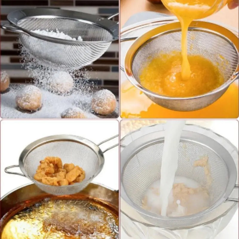 Peneiras Inox para Cozinha – Kit 3 Peças