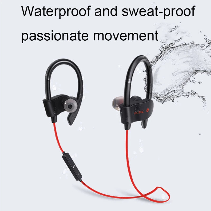 Waterproof Wireless Bluetooth Headphone Sport Music Headphones Stereo Bass Headset with Microphone All Smartphone