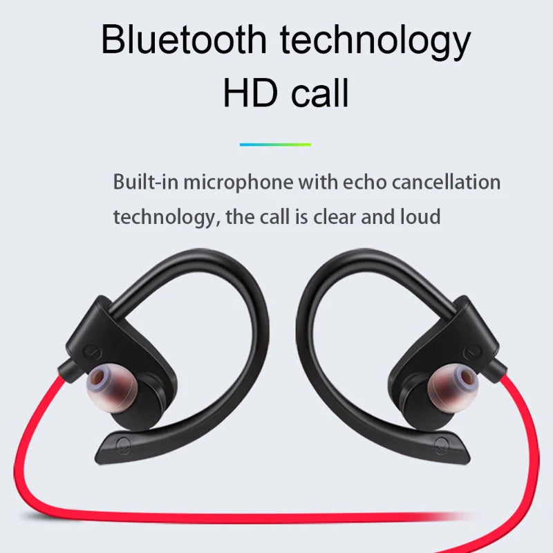 Waterproof Wireless Bluetooth Headphone Sport Music Headphones Stereo Bass Headset with Microphone All Smartphone