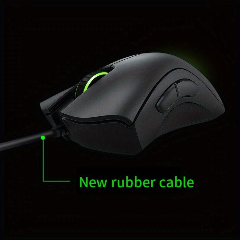 Razer DeathAdder Essential Gaming Mouse: 16, 000 DPI Optical Sensor - Chroma RGB Lighting - 7 Programmable Buttons - Mechanical Switches - Rubber Side Grips